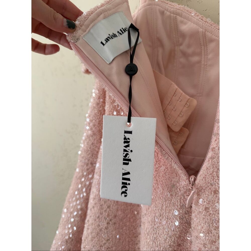 Lavish Alice Sequin Boucle Midi Dress - Picture 7 of 9